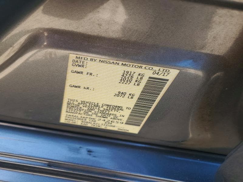 2017 NISSAN ALTIMA 2.5 SL 12