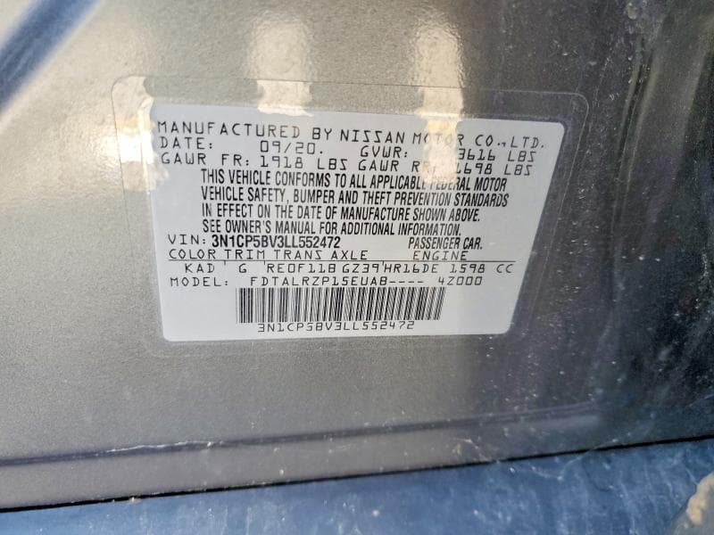 2020 NISSAN KICKS S 14