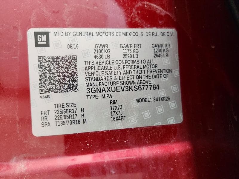 2019 CHEVROLET EQUINOX LT 13