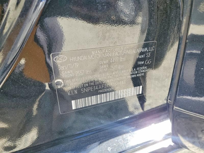 2019 HYUNDAI SONATA SEL 12