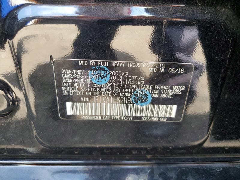 2017 SUBARU WRX PREMIUM 12