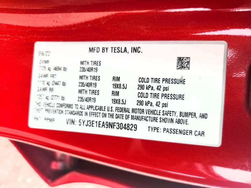 2022 TESLA MODEL 3 12