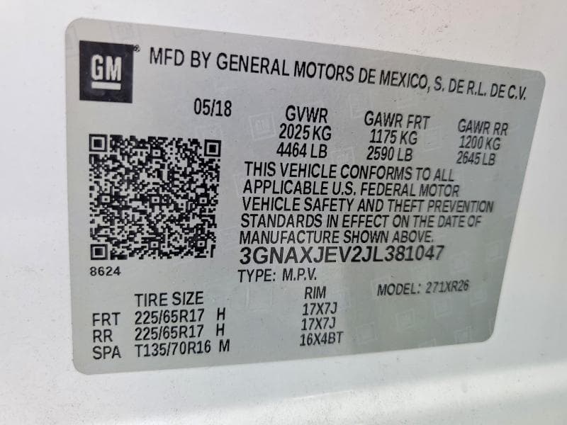 2018 CHEVROLET EQUINOX LT 14