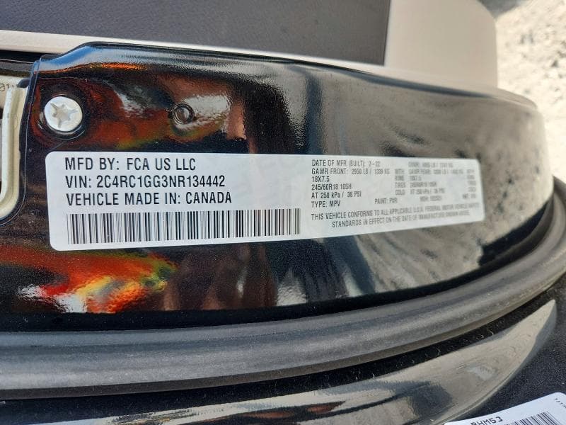 2022 CHRYSLER PACIFICA LIMITED 13