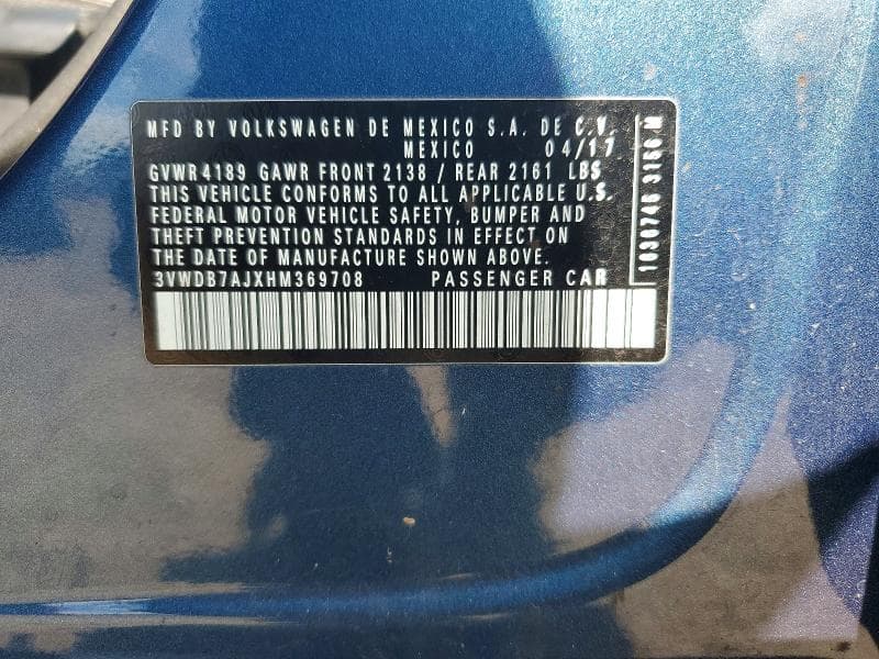 2017 VOLKSWAGEN JETTA SE 12