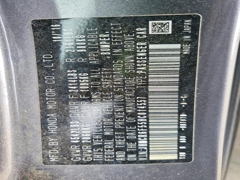 2017 HONDA ACCORD HYBRID EXL 13