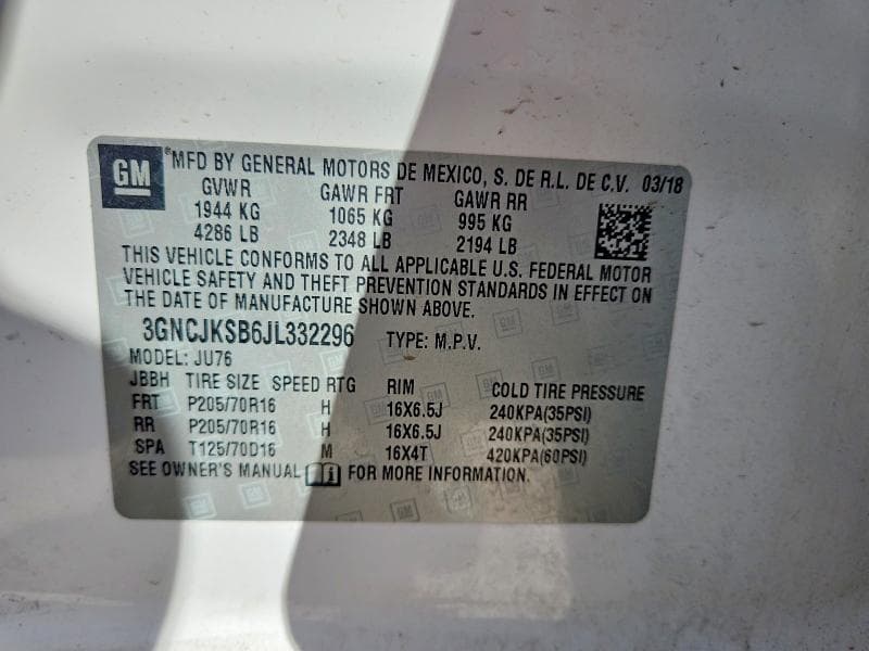 2018 CHEVROLET TRAX LS 13