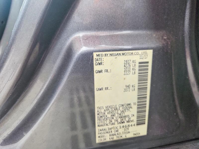 2018 NISSAN ALTIMA 2.5 SL 12