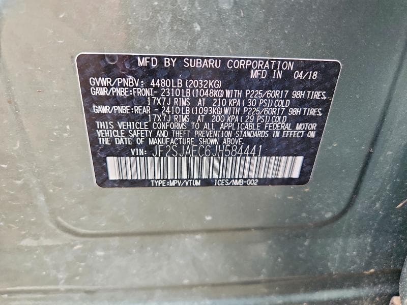 2018 SUBARU FORESTER 2.5I PREMIUM 14