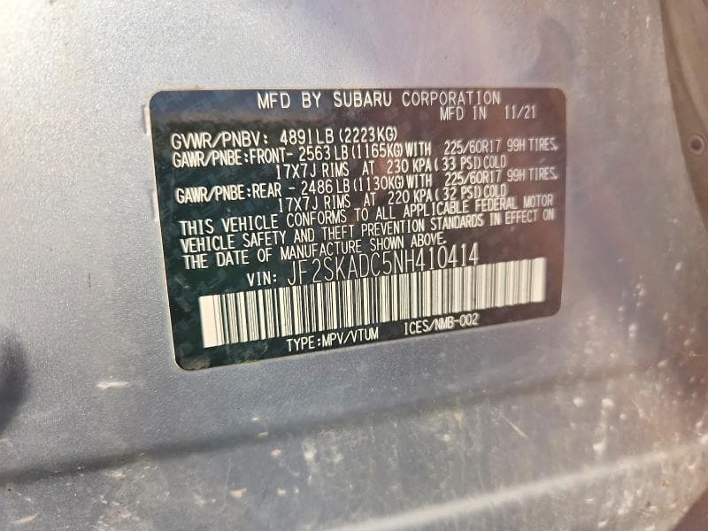 2022 SUBARU FORESTER PREMIUM 13