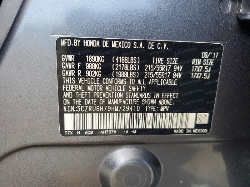 2017 HONDA HR-V EXL 13