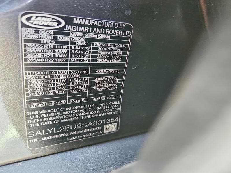 2025 LAND ROVER RANGE ROVER VELAR DYNAMIC SE 14