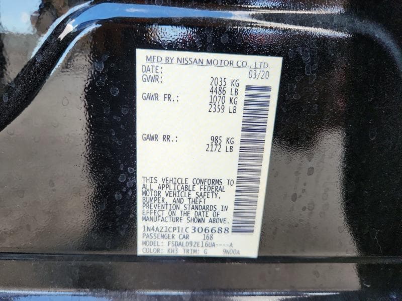 2020 NISSAN LEAF SV 13