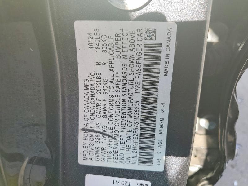 2025 HONDA CIVIC SPORT 12