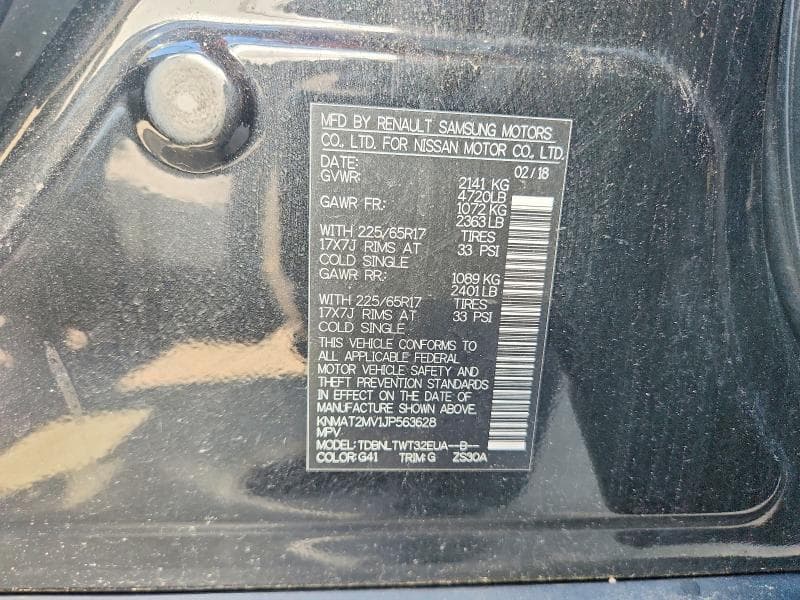 2018 NISSAN ROGUE SV 13