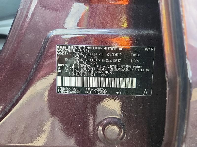 2017 TOYOTA RAV4 LE 13