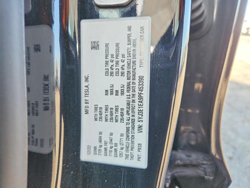 2023 TESLA MODEL 3 12