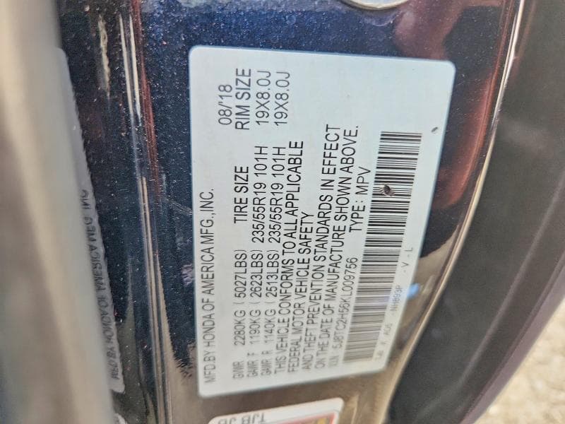 2019 ACURA RDX TECHNOLOGY 13