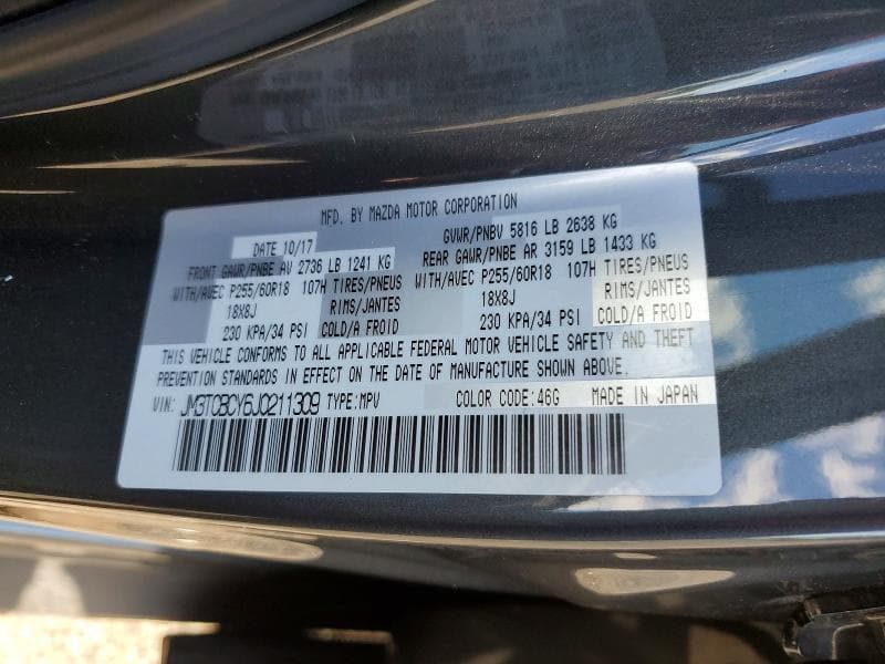 2018 MAZDA CX-9 TOURING 13