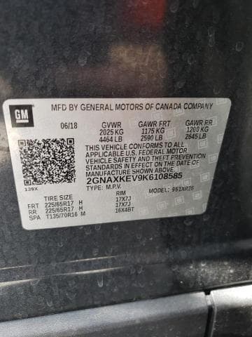 2019 CHEVROLET EQUINOX LT 13