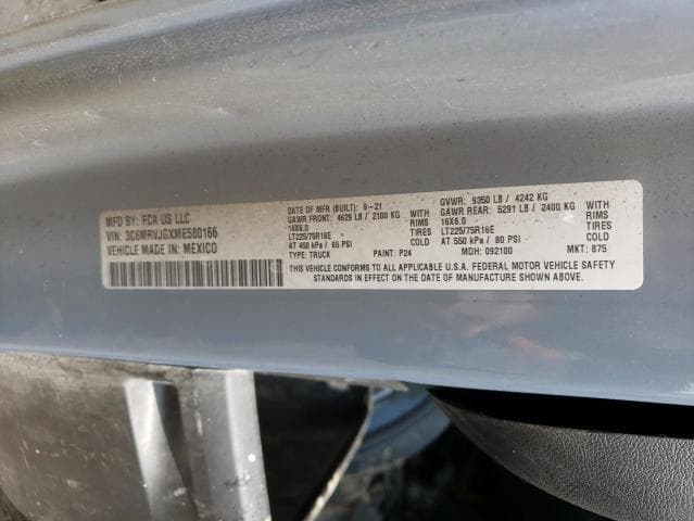2021 RAM PROMASTER 3500 3500 HIGH 13