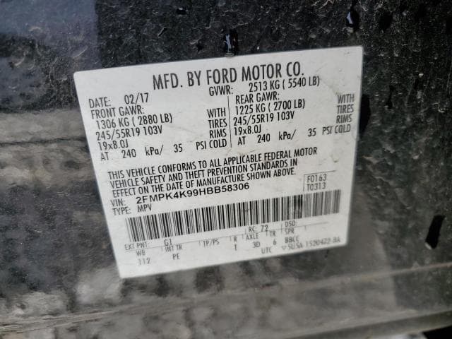2017 FORD EDGE TITANIUM 14