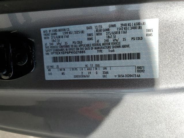 2023 FORD F150 SUPER CAB 13