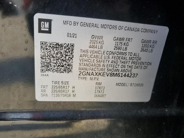 2021 CHEVROLET EQUINOX LT 13