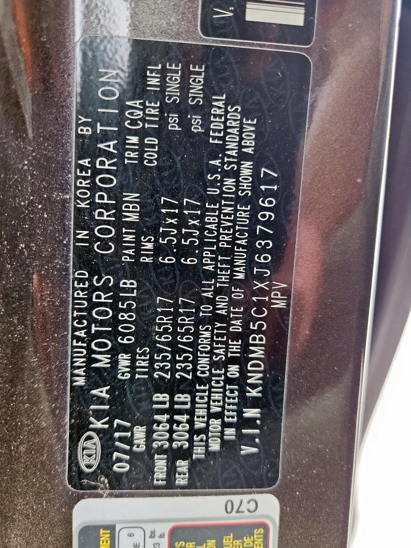 2018 KIA SEDONA LX 14
