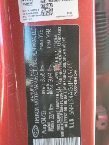 2023 HYUNDAI ELANTRA SEL 13
