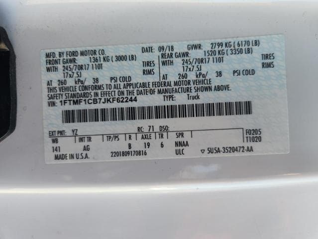 2018 FORD F150 12