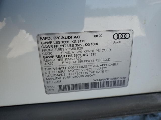2021 AUDI E-TRON SPORTBACK PREMIUM PLUS 13