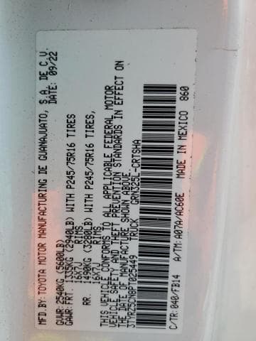 2023 TOYOTA TACOMA ACCESS CAB 12