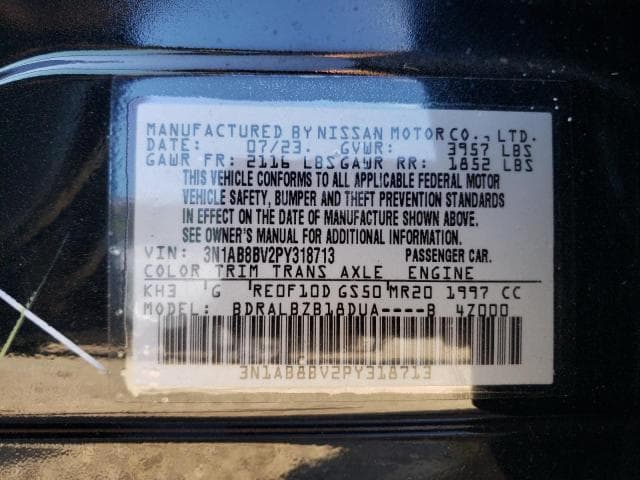 2023 NISSAN SENTRA S S 12