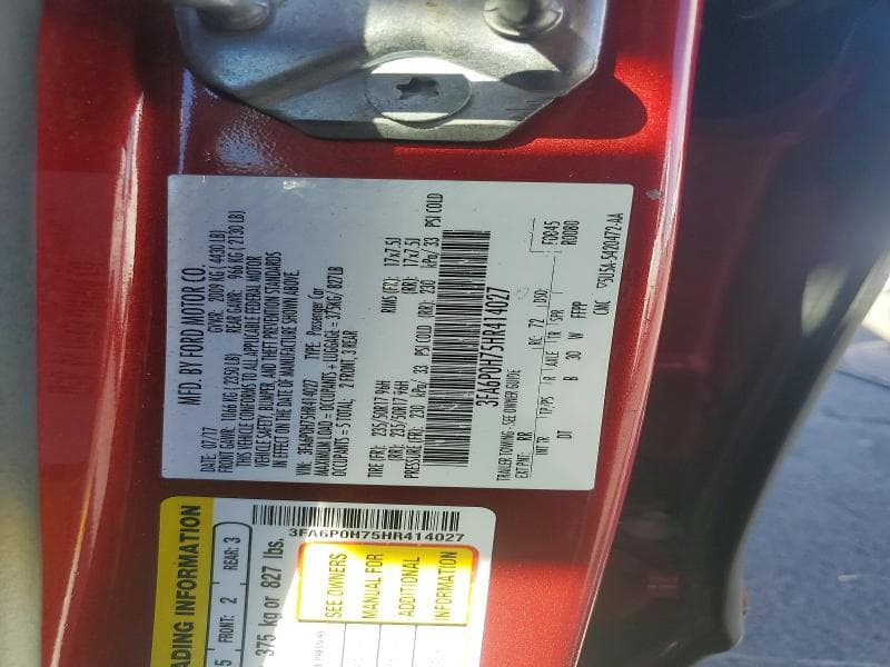 2017 FORD FUSION SE 12