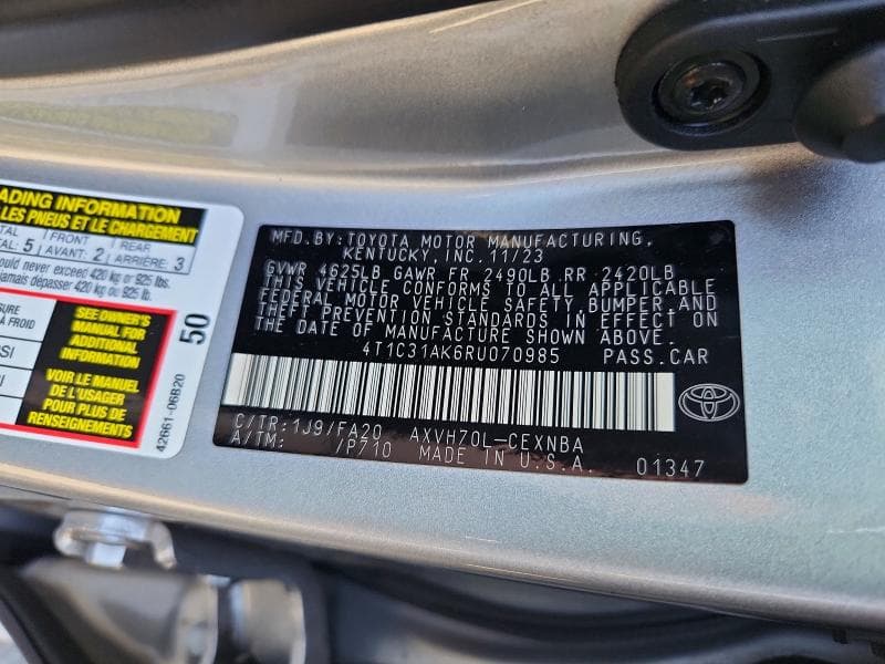 2024 TOYOTA CAMRY LE 12