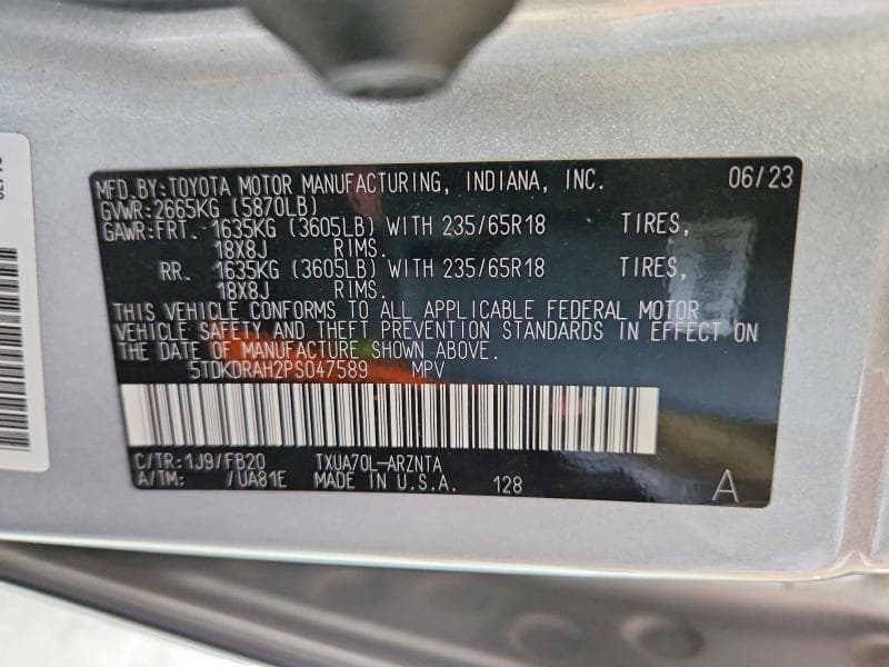 2023 TOYOTA HIGHLANDER L 14
