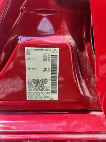 2017 NISSAN ALTIMA 2.5 SV 12