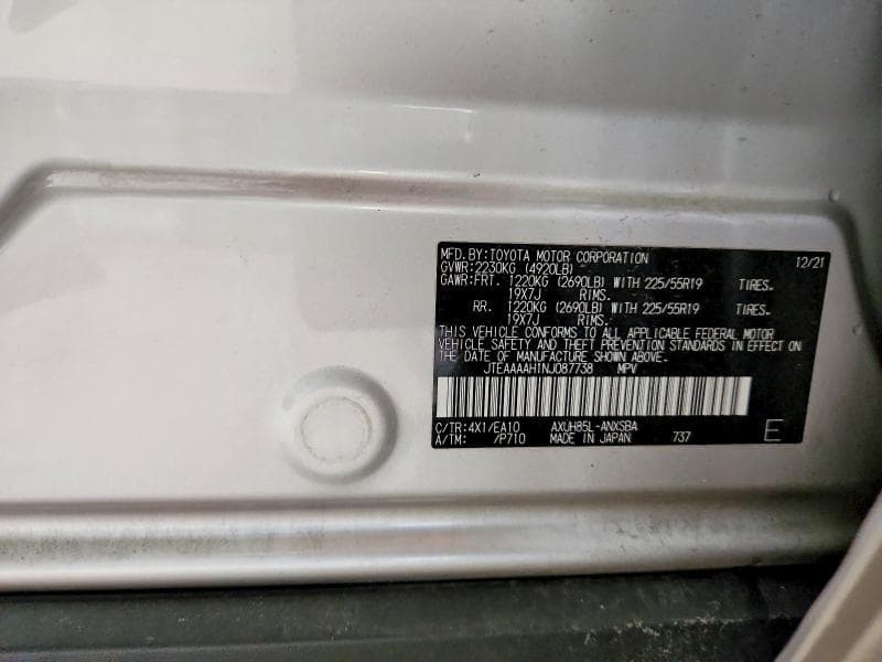 2022 TOYOTA VENZA LIMITED 13