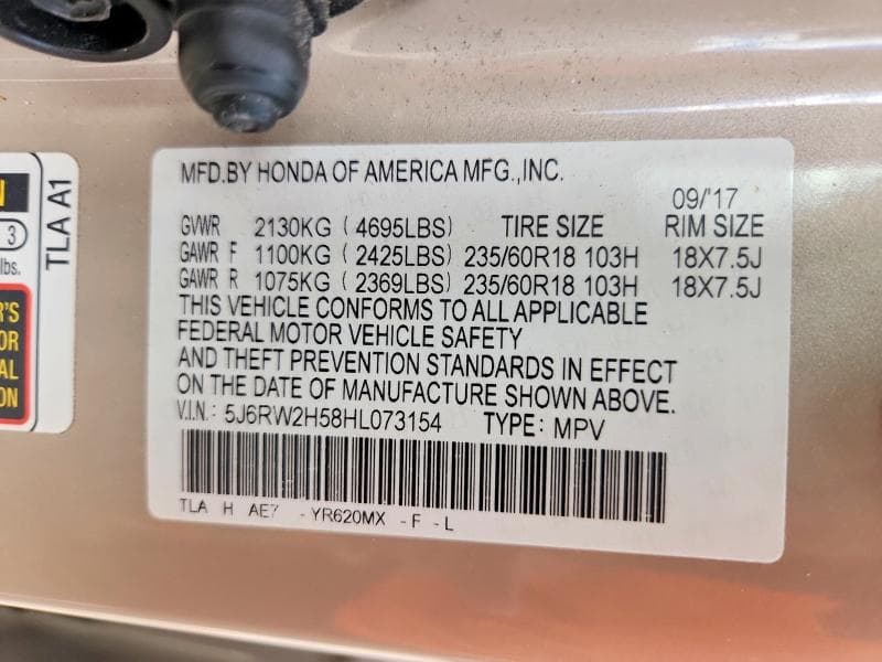 2017 HONDA CR-V EX 13