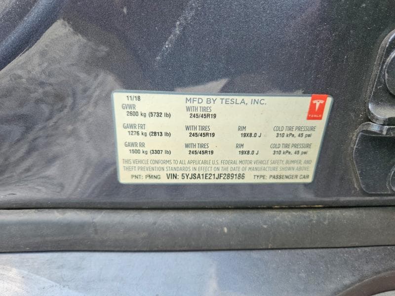 2018 TESLA MODEL S 12