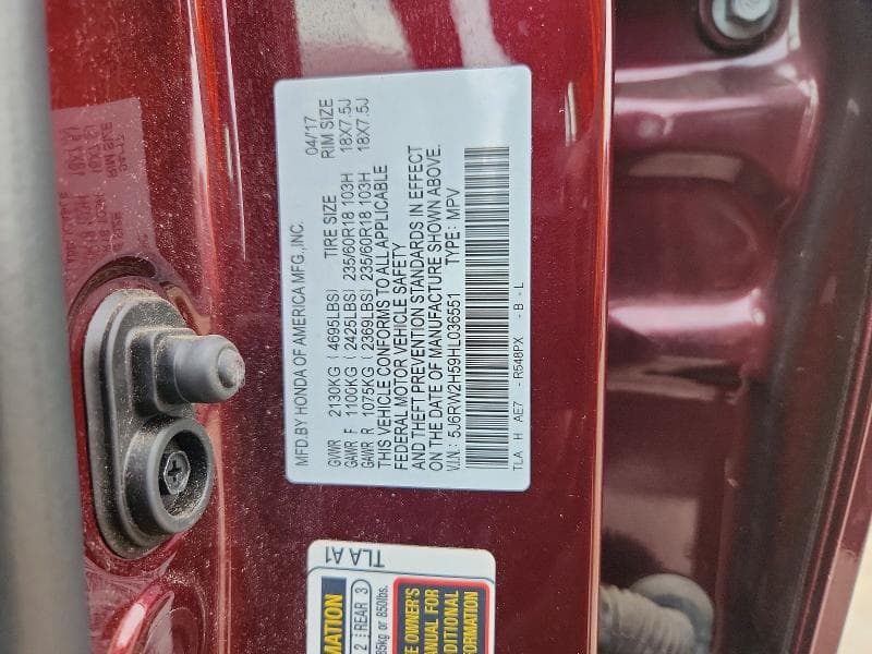 2017 HONDA CR-V EX 13