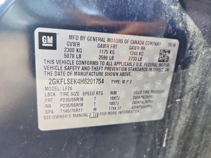 2017 GMC TERRAIN SLE 13