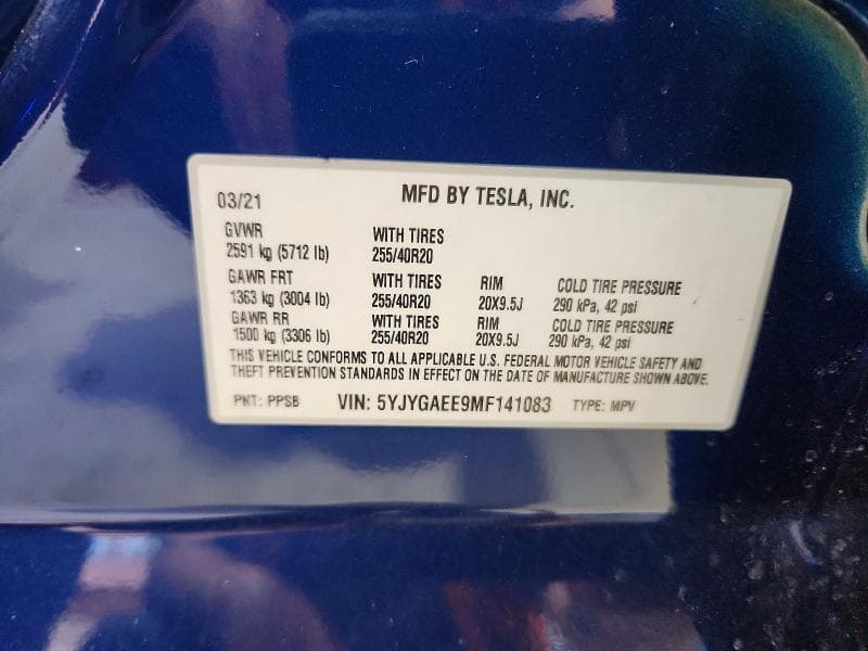 2021 TESLA MODEL Y 12