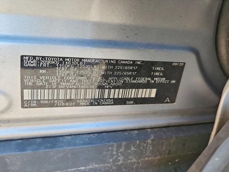 2021 TOYOTA RAV4 LE 13