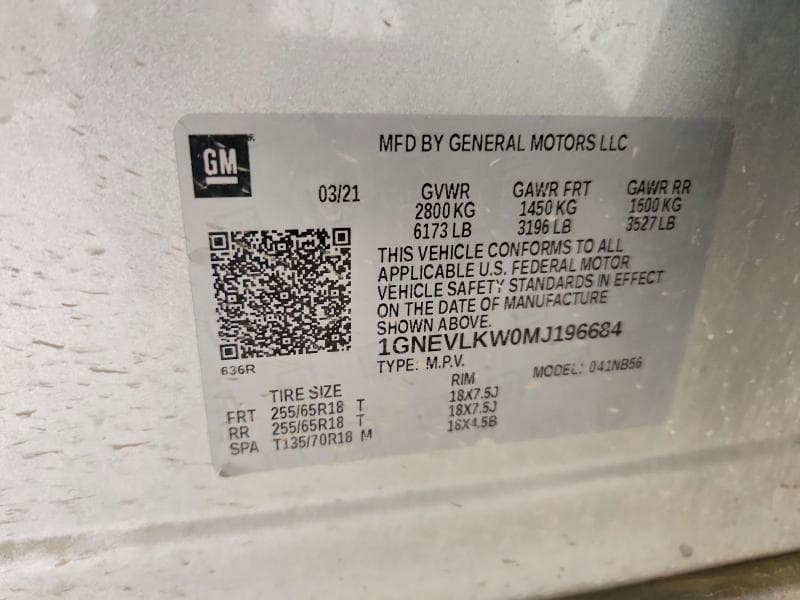2021 CHEVROLET TRAVERSE LS 13