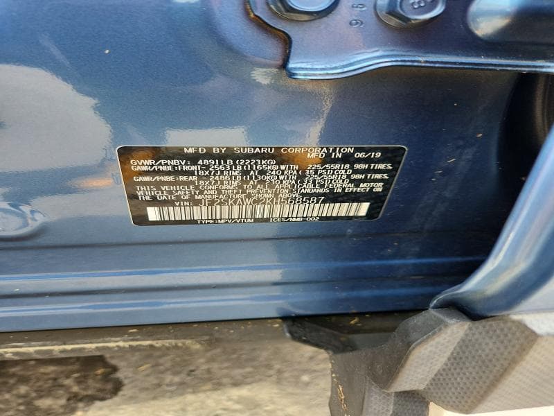 2019 SUBARU FORESTER TOURING 13