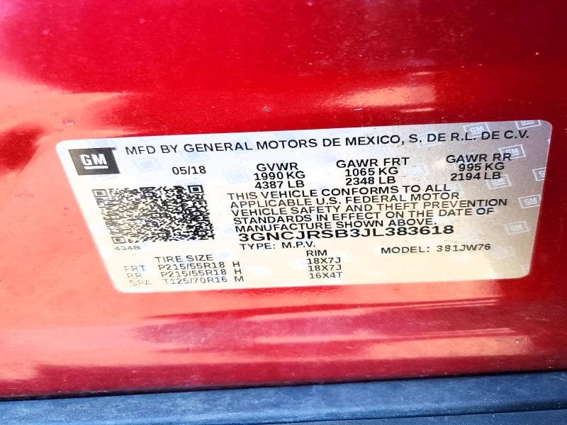 2018 CHEVROLET TRAX PREMIER 13