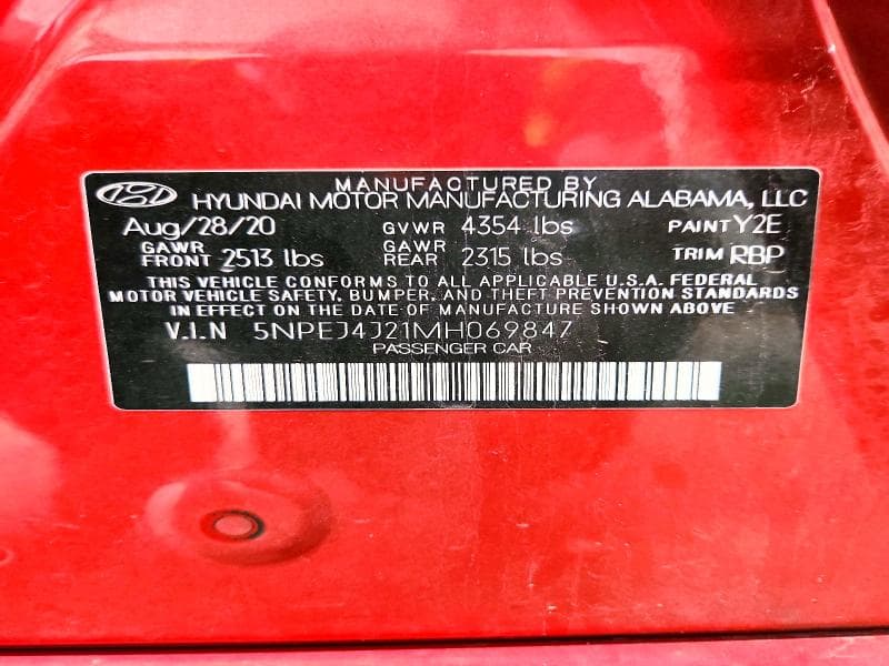 2021 HYUNDAI SONATA SEL PLUS 12