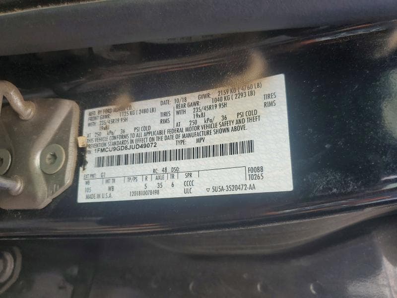 2018 FORD ESCAPE SE 13